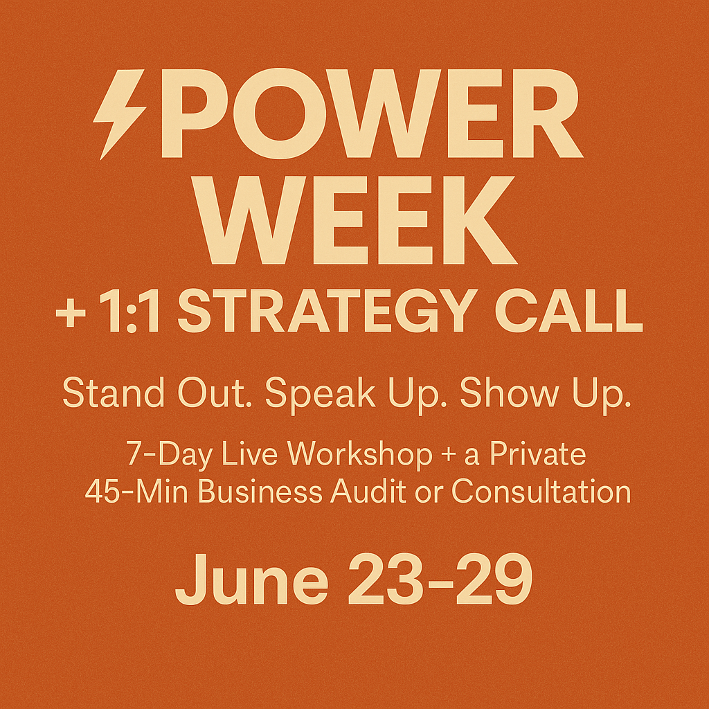 🎟️ POWER WEEK + 1:1 STRATEGY CALL Main image